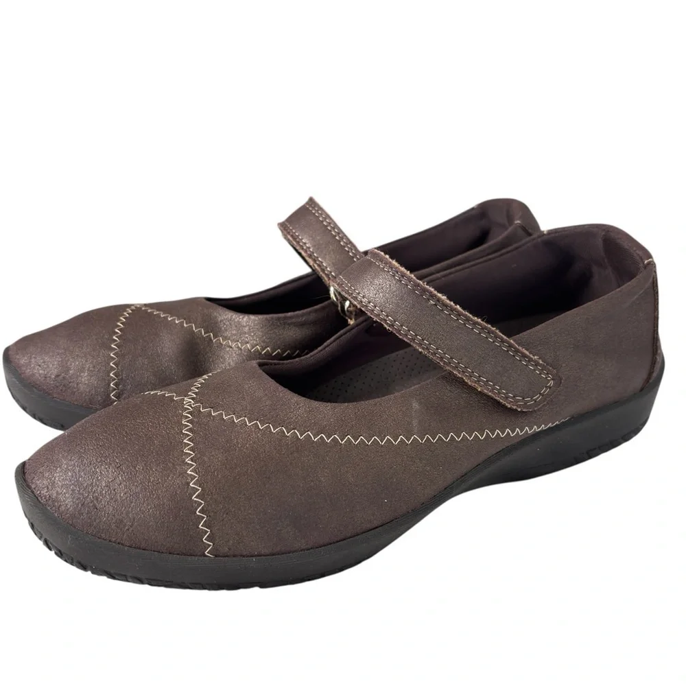Arcopedico L18 Mary Jane Comfort Ballet Flat Womens Shoe Size 39 US 8.5 9 Brown